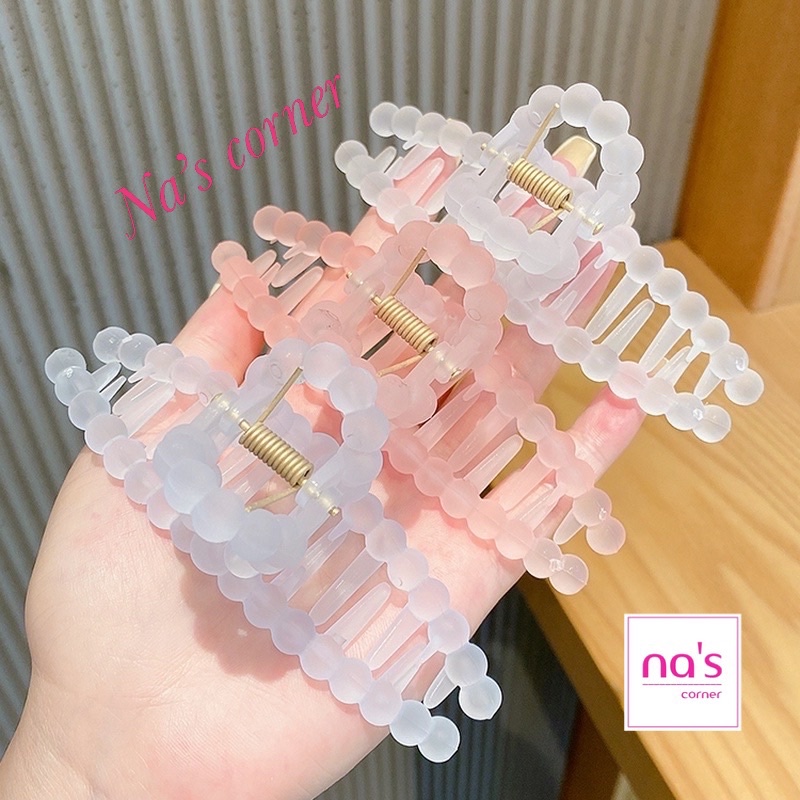 Kẹp gắp tóc nhựa trong vintage