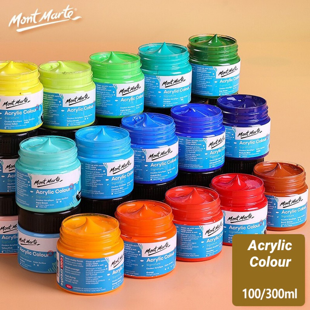 Combo 48 hộp màu Acrylic Mont Marte 100ml vẽ 3D đa năng trên mọi chất liệu của Úc