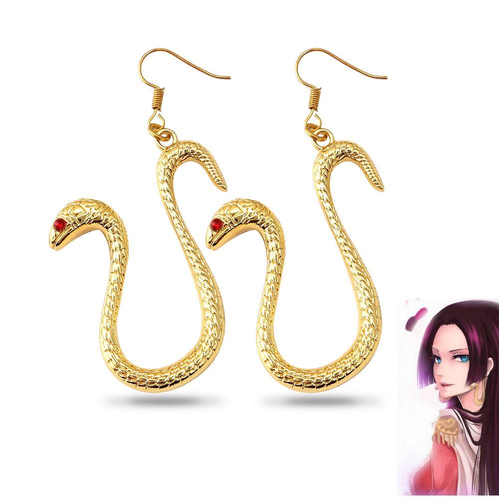 Bông Tai Dáng Dài Phong Cách Anime Thời Trang Vintage|Trang Sức Thời Trang Hình Rắn Hàn Quốc