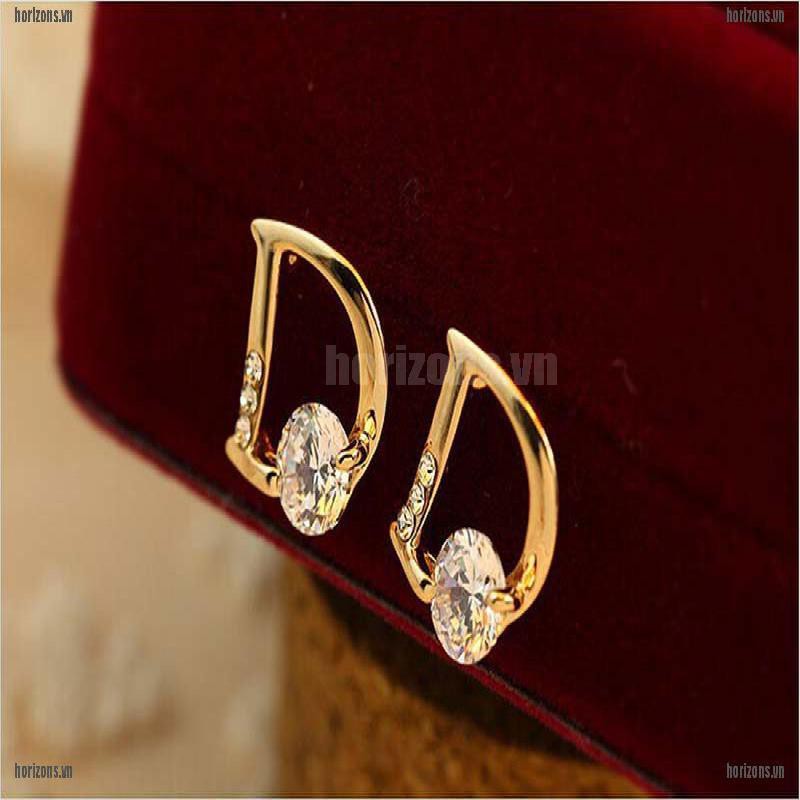 ZA Fashion Gold Ear Stud Earings Letter D Chic Vogue Stud Earrings Women Jewelry FA