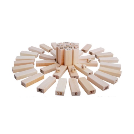 Bộ đò chơi rút gỗ 54 thanh - xếp hình Domino