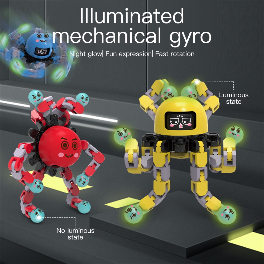 Con Quay Đồ Chơi Fidget Spinner DIY Dạ Quang HìNh BạCh TuộC