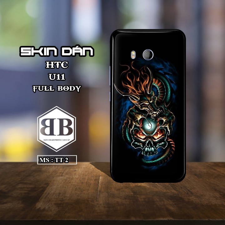 Bộ Skin Dán Cho HTC U11 Full Lưng Viền, Dùng thay ốp lưng cực chuẩn chống thầm cao cấp