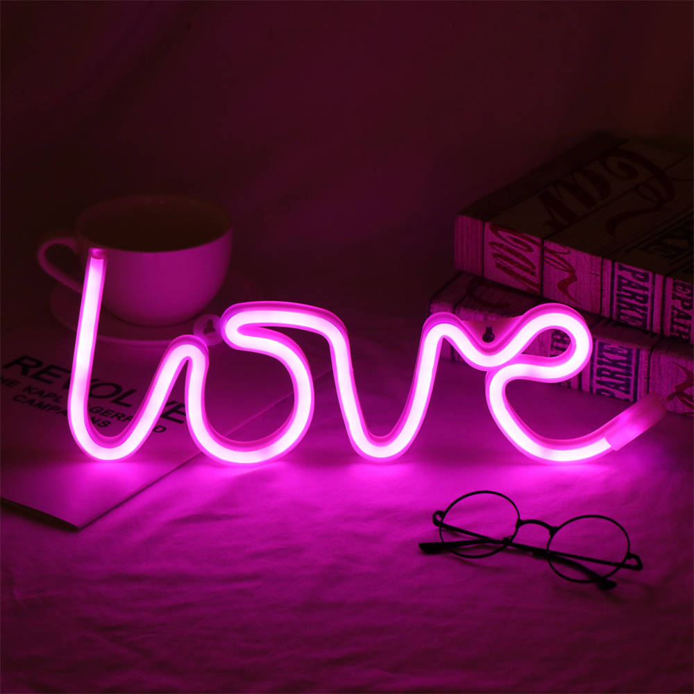 Đèn Led Neon Hình Chữ Love Trang Trí Lãng Mạn