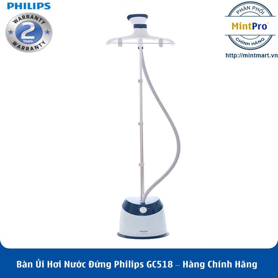 Bàn Ủi Hơi Nước Đứng Philips GC518 (1600W) – Hàng Chính Hãng – Bảo Hành 2 Năm Toàn Quốc