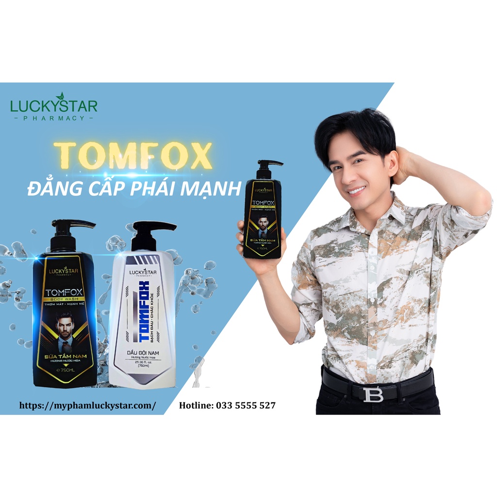 Sữa Tắm Nước Hoa Nam Cao Cấp Tomfox - [Lucky Star]- Chai*750ml