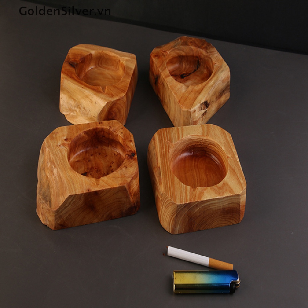 Giá Đỡ Gạt Tàn Thuốc Lá Chống Gió Ngoài Trời Màu Vàng Kim Handmade