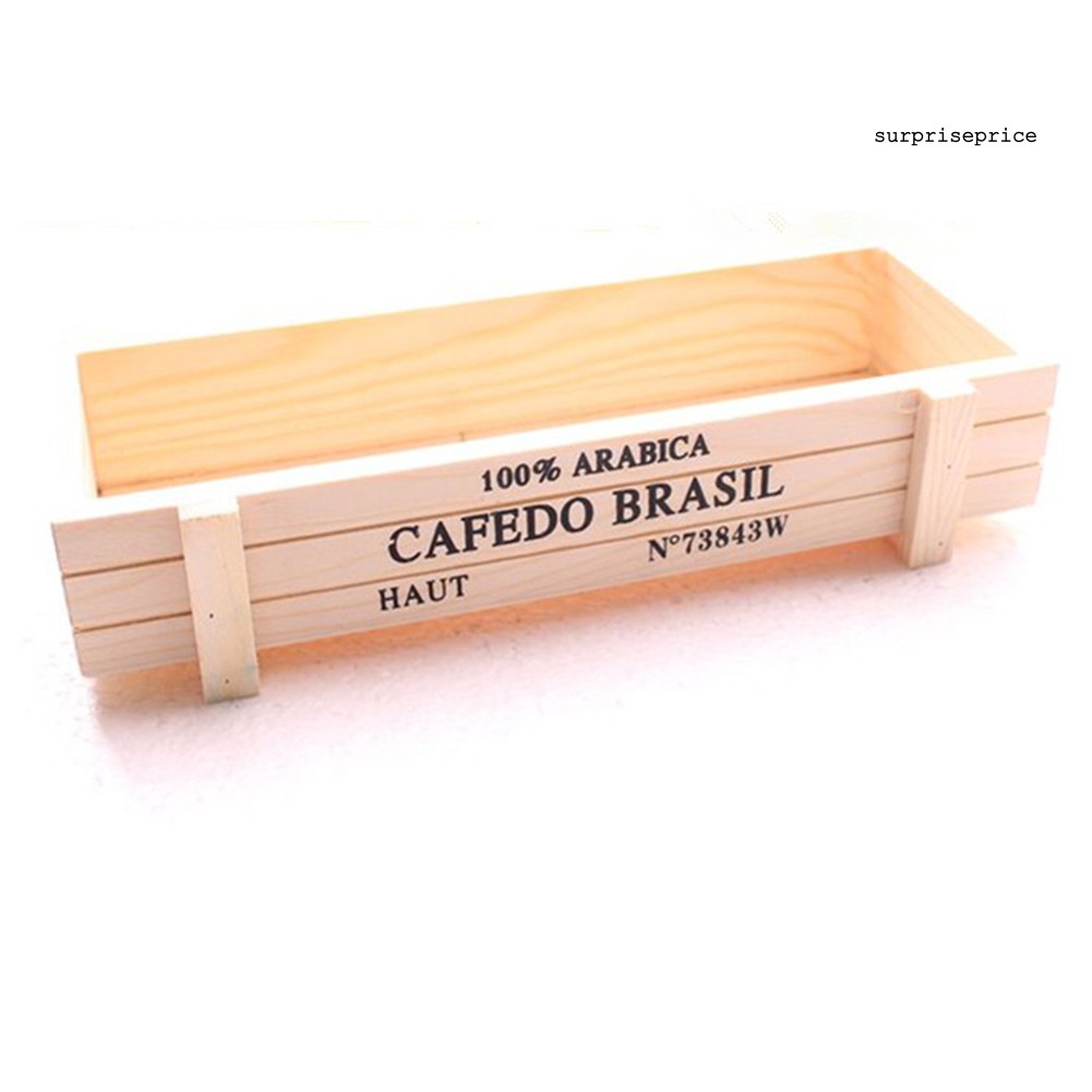 Chậu trồng cây mọng nước dạng hộp bằng gỗ trang trí vườn nhà/ tiểu cảnh độc đáo