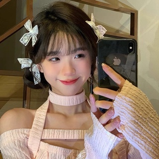 Kẹp tóc nơ ren