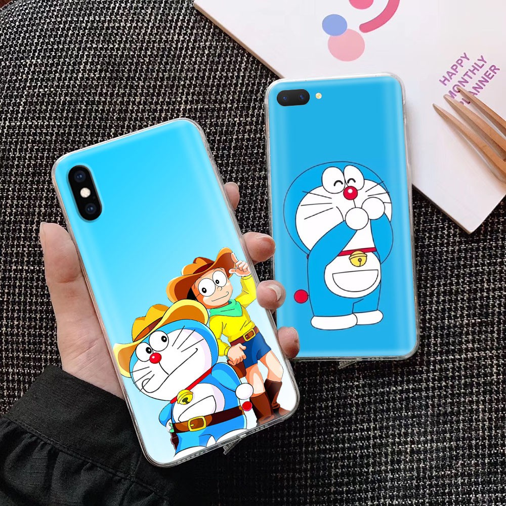 Ốp Lưng Mềm Trong Suốt Hình Doraemon Đáng Yêu Cho Oppo F3 F15 F5 F7 F9 F11 Pro F1S F1 Plus Va101