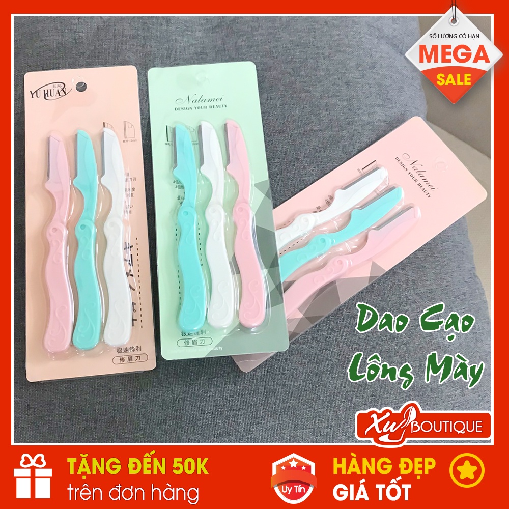 Bộ Dao Cạo, Tỉa Lông Mày, Chân Mày Tóc Mái Tiện Lợi