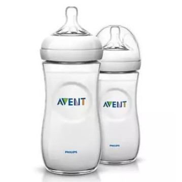 Bộ 2 bình sữa Philips Avent Natural 330ml/bình bằng nhựa PP, không có BPA