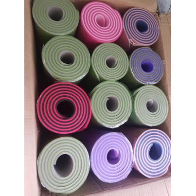 Thảm tập YOGA, GYM cao su non TPE 2 lớp chống trượt tập thể dục tại nhà 6mm - 8mm hàng chính hãng TYG-2222