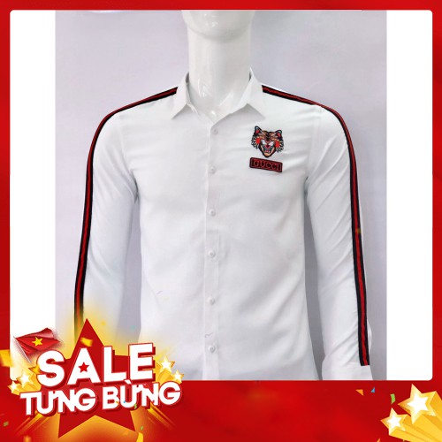 Áo Sơ Mi LoGo - ÁO Sơ Mi Nam Trắng Đen Cực Chất - Hàng nhập khẩu