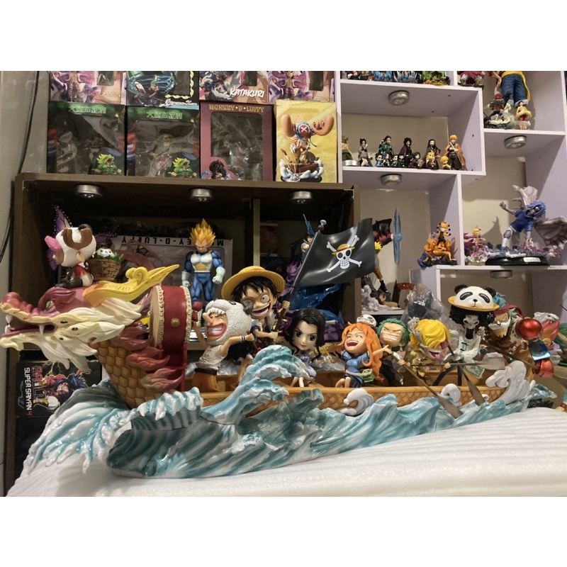 Mô Hình Team Luffy Đua Thuyền Rồng Siêu To, Figure Luffy - Mô Hình One Piece