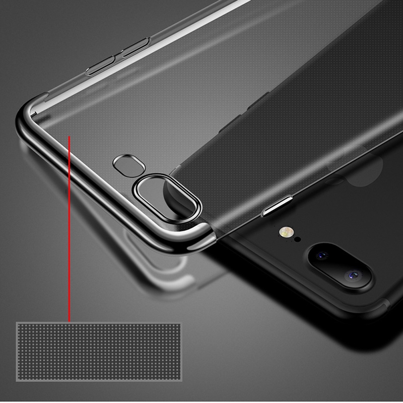 Ốp điện thoại trong suốt chống nước viền màu cho Xiaomi Mi 8/8SE/8Explorer