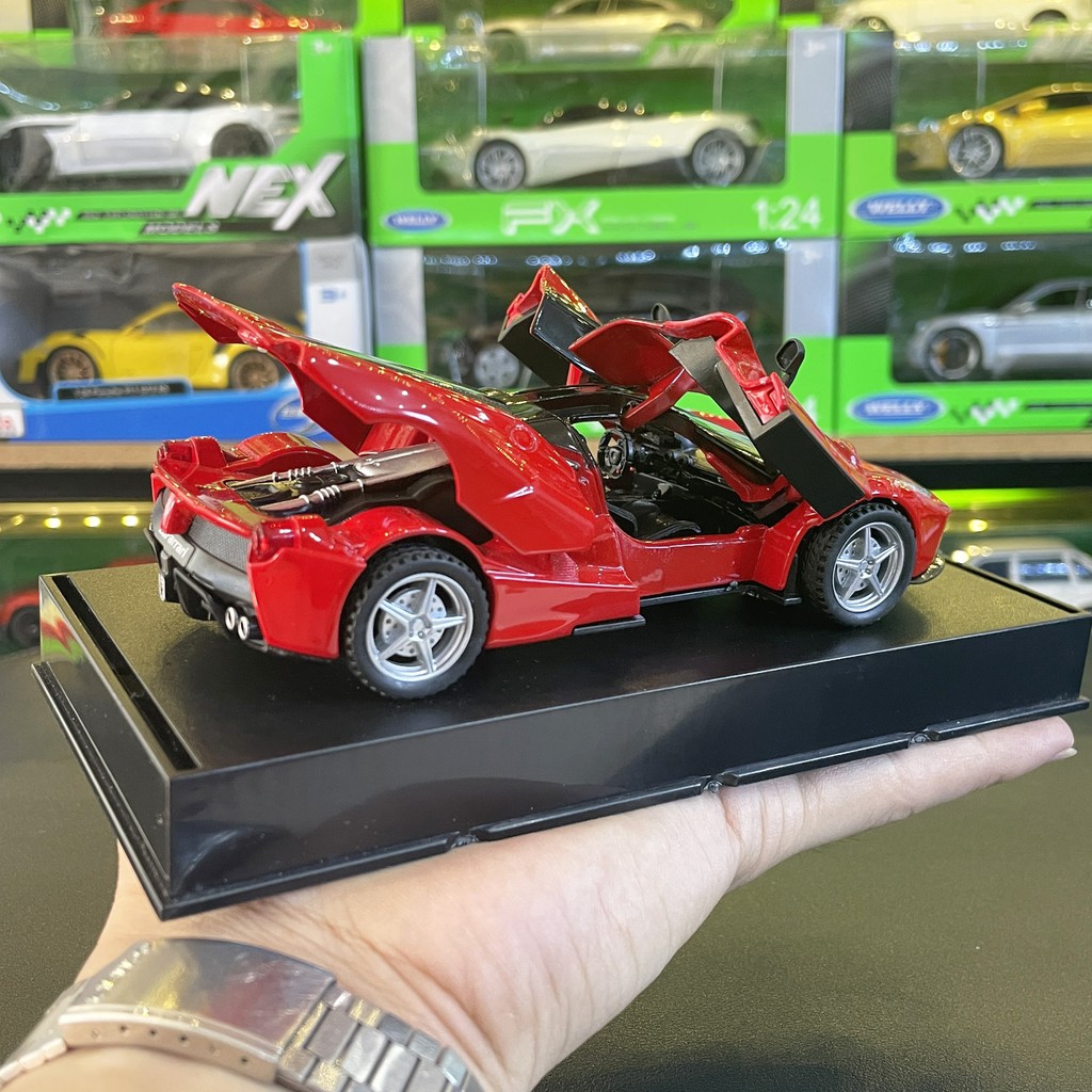 Xe mô hình sắt giá rẻ Ferrari LaFerrari tỉ lệ 1:32 hãng Double Horses màu đỏ
