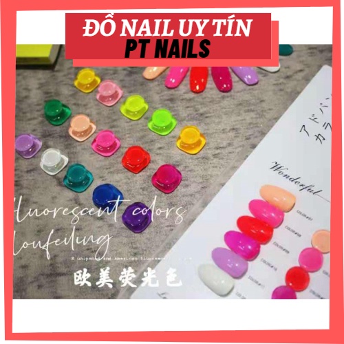 sơn gel dạ quang, sét  sơn móng tay  neon phát sáng trong bóng tối sét  15 màu