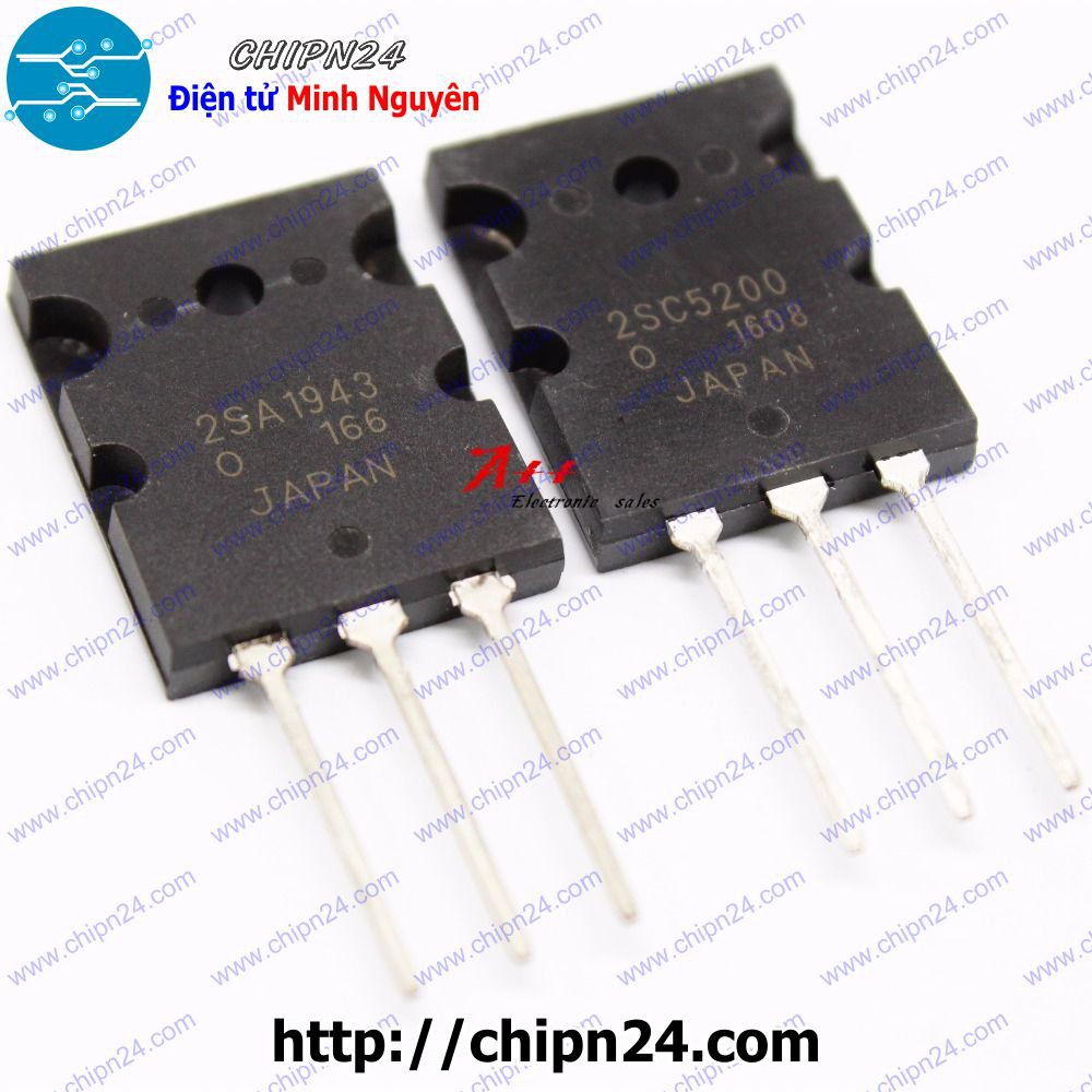 [1 CẶP] Transistor C5200-C1943 TO-264 15A 230V (2SC5200-2SA1943 5200-1943 Sò)