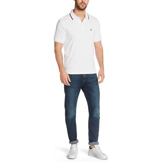 FO76 KHO HÀNG HIỆU XUẤT DƯ - NAUTICA - ÁO THUN NAM POLO MÀU TRẮNG - NAUTICA CLASSIC FIT POLO