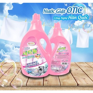 Nước Giặt OTic can 3 lít công nghệ 9in1 Hàn quốc bảo vệ màu sắc quần áo Bạn và Gia Đình
