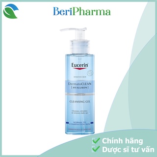 Eucerin Gel Rửa Mặt Dành Cho Da Nhạy Cảm Dermato Clean 200ml (NEW)