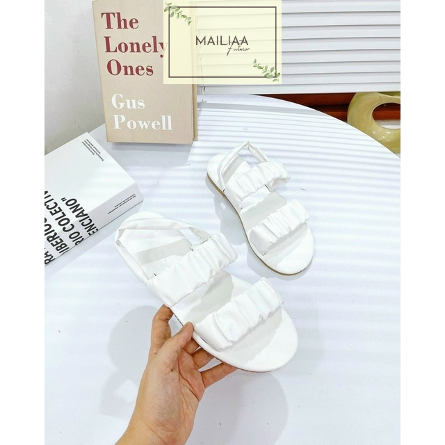Sandal nữ 2 quai nhúng MAILIAA đế xẹp đi êm
