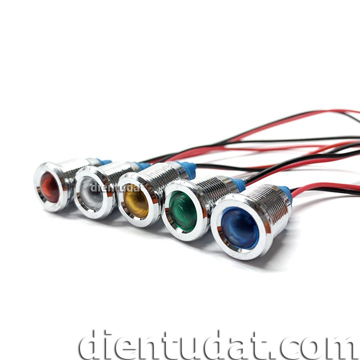 Đèn LED Báo 12mm Chống Nước 12V