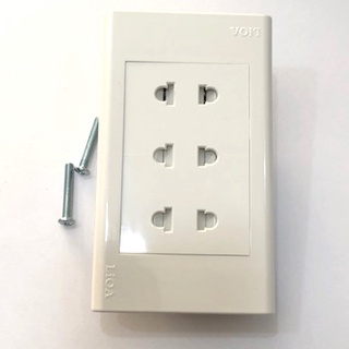 Mặt lioa - 3 ổ cắm 2 chấu e183u