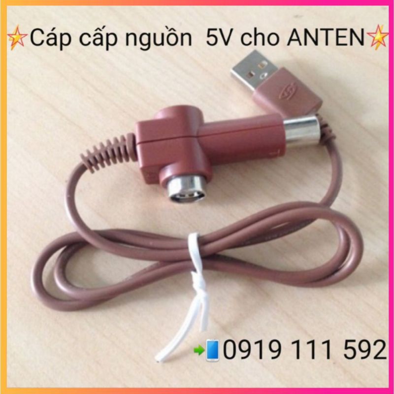 Cáp USB cấp nguồn 5V cho Ăngten khuếch đại dùng cho TIVI có tích hợp DVB.T2