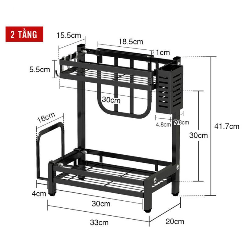 Combo Kệ gia vị 3 tầng hiện đại phòng bếp( full phụ kiện giá để đũa+thớt) | BigBuy360 - bigbuy360.vn