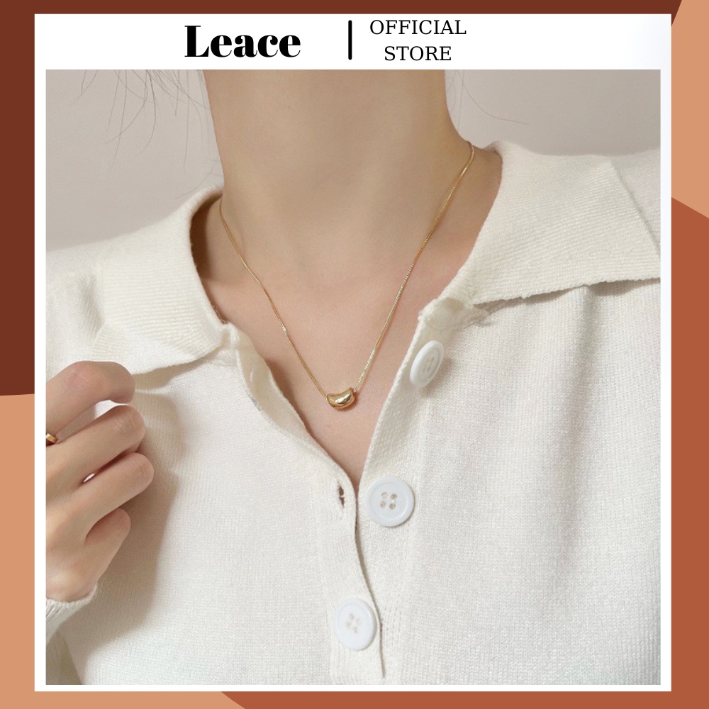 Dây chuyền, vòng cổ mặt hạt đậu may mắn NL040 Leace.accessories
