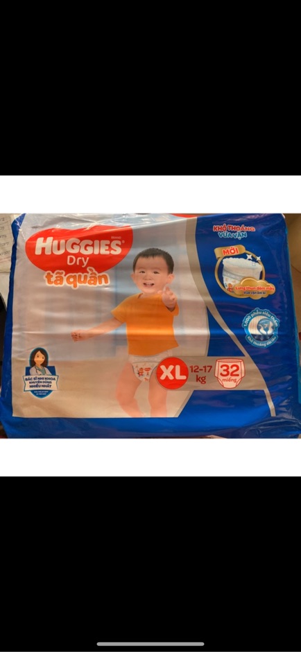 Tã quần Huggies Dry size XL - 32 Miếng