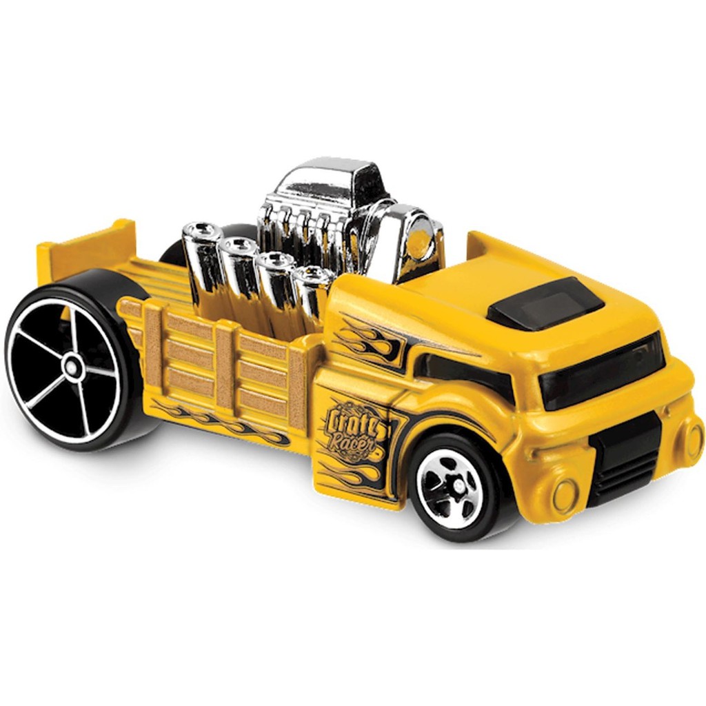 Xe Hot Wheels Experimotors 6/10 - 17 Crate Racer Yellow (Hot wheel - Hotwheel - Hotwheels)