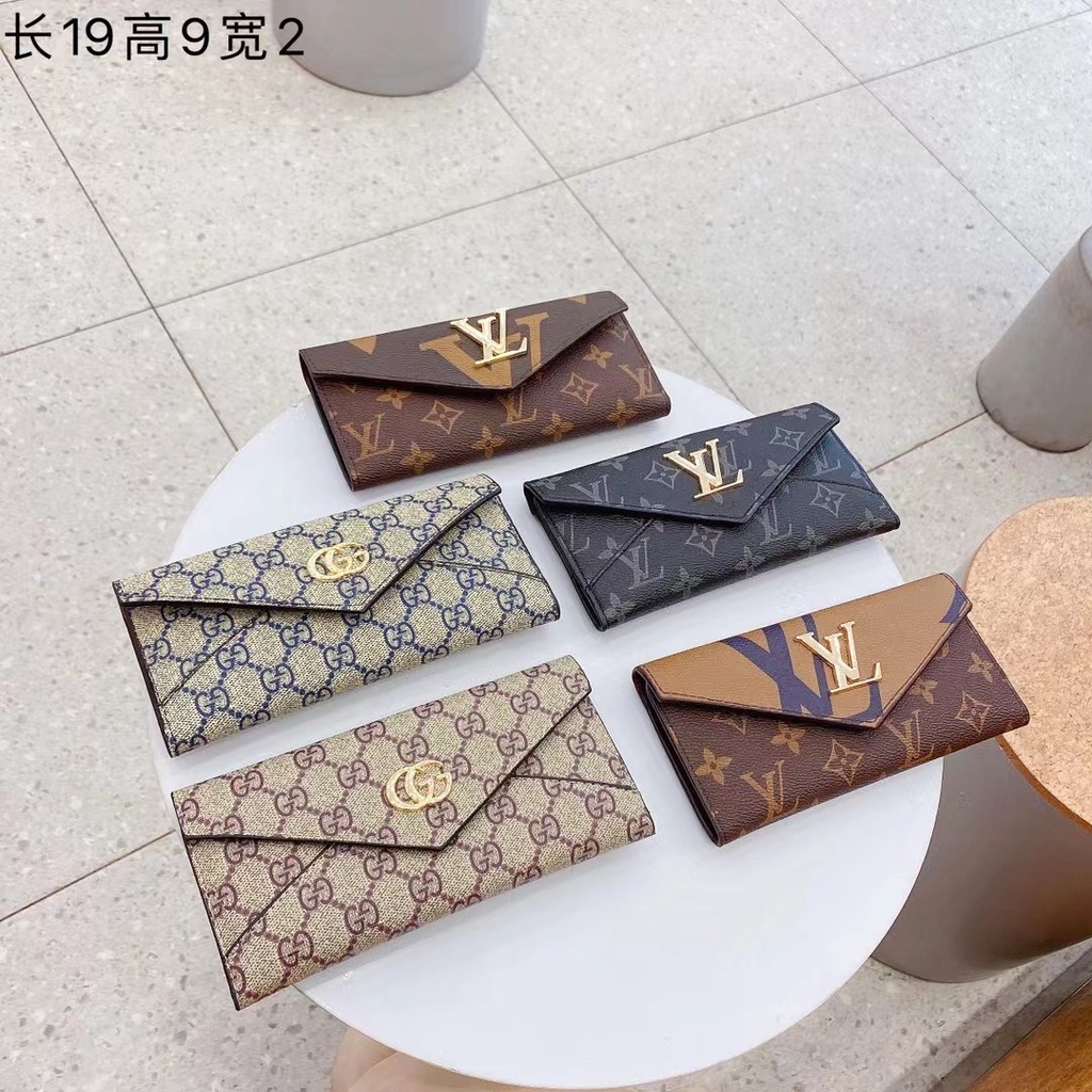 On Sale！！！LV women's envelope long wallet women's purse Clutch