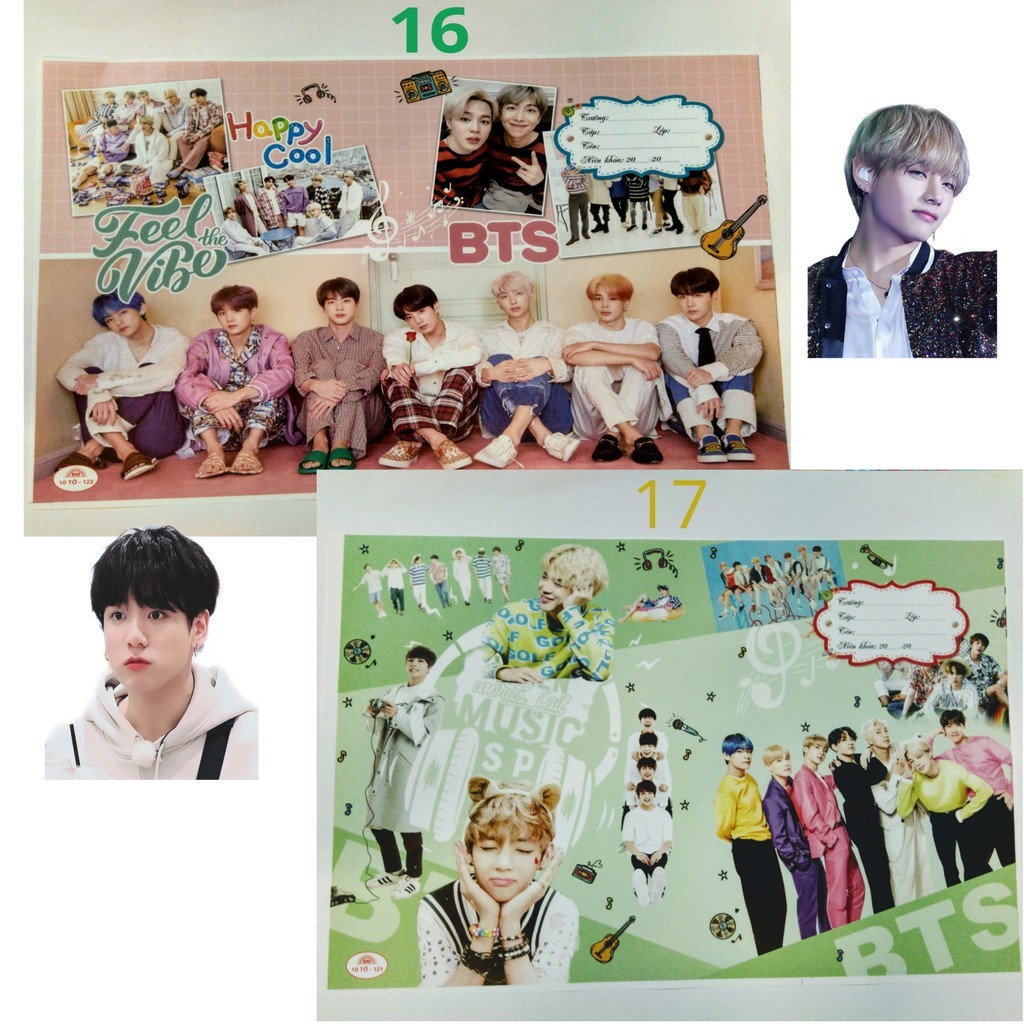 Giấy bao tập BTS mẫu mới