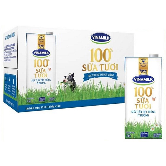 [HỎA TỐC HCM] Thùng 48 hộp sữa tươi tiệt trùng Vinamilk Không đường/ít đường/có đường 180ml
