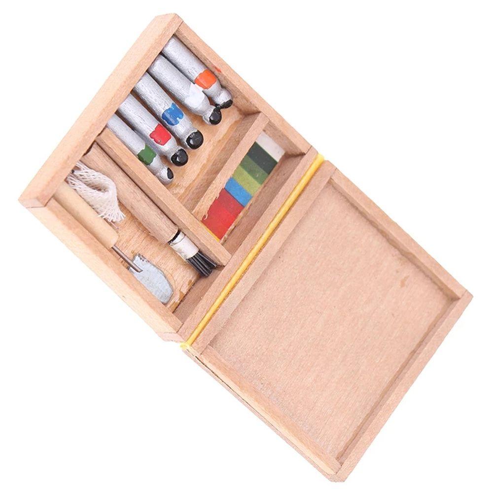 Bộ Dụng Cụ Sơn Mini Trang Trí Nội Thất Cho Búp Bê Đồ Chơi 1