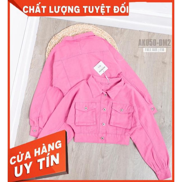 Khoác kaki jacket croptop jeans kaki dày đẹp- hình thật chính chủ