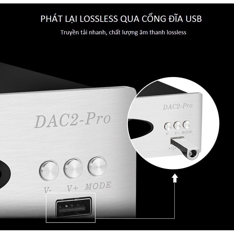 [Mã 99ELSALE hoàn 7% đơn 300K] Bộ DAC Giải Mã Âm Thanh Bluetooth 32BIT/192KHZ TRASAM DAC2 PRO