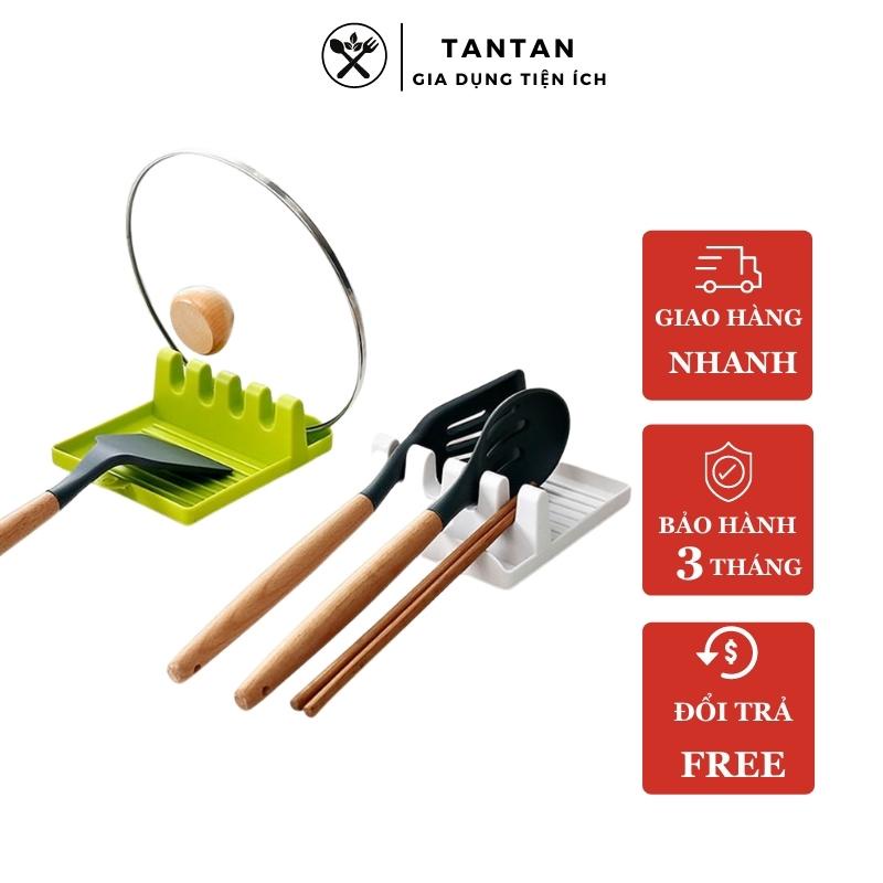Khay để vung nồi đa năng, Khay đỡ gác vung nồi thìa tiện dụng, chịu nhiệt, chống trượt, dễ làm sạch