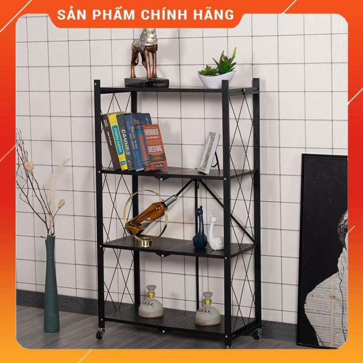 Kệ Để Đồ Đa Năng Dùng cho Nhà Bếp có thể Xếp Gọn Gấp Gọn, giá Để Lò Vi Sóng kèm Để sách, trang trí đồ dùng