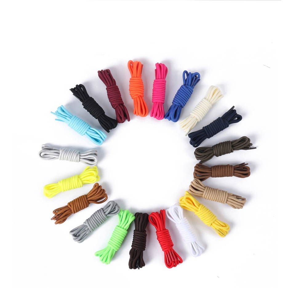 Cặp dây giày thể thao làm từ polyester màu trơn kích thước 70cm/90cm/120cm sử dụng tiện lợi