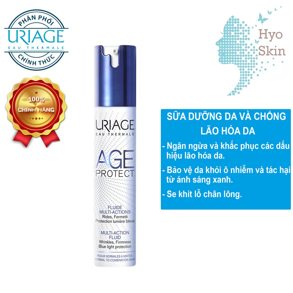 [CHÍNH HÃNG] Sữa Dưỡng Da Và Chống Lão Hoá Da Cho Da Thường Đến Hỗn Hợp, Nhờn URIAGE AGE PROTECT FLUIDE MUL-ACT 40ml