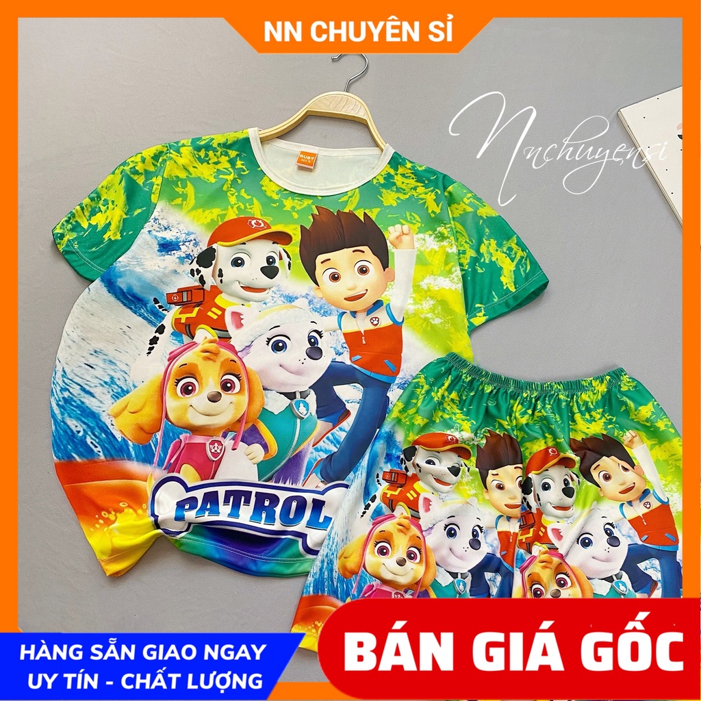 Đồ bộ bé trai bé gái từ 5kg đến 35kg vải thun mềm mịn mát họa tiết bò sữa 3d unisex dễ thương DBRBD SIZE 4 - S