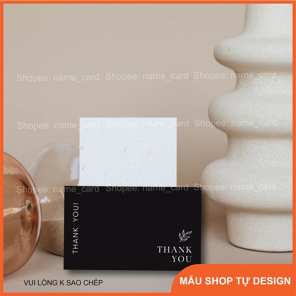 (Combo 100 cái) Thiệp cảm ơn khách hàng, name card cảm ơn, thank you card hàng có sẵn