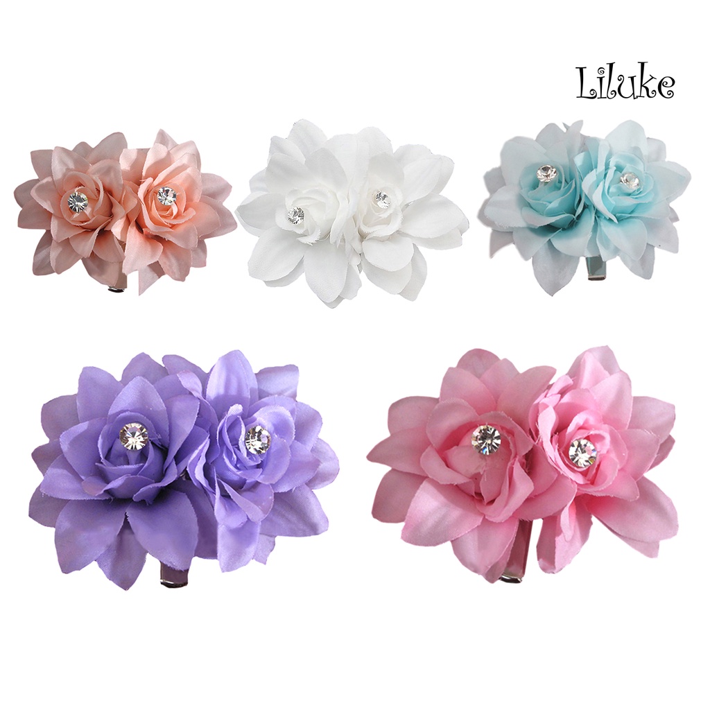 Kẹp Tóc Hợp Kim Trang Trí Hoa Vải Xinh Xắn Cho Nữ