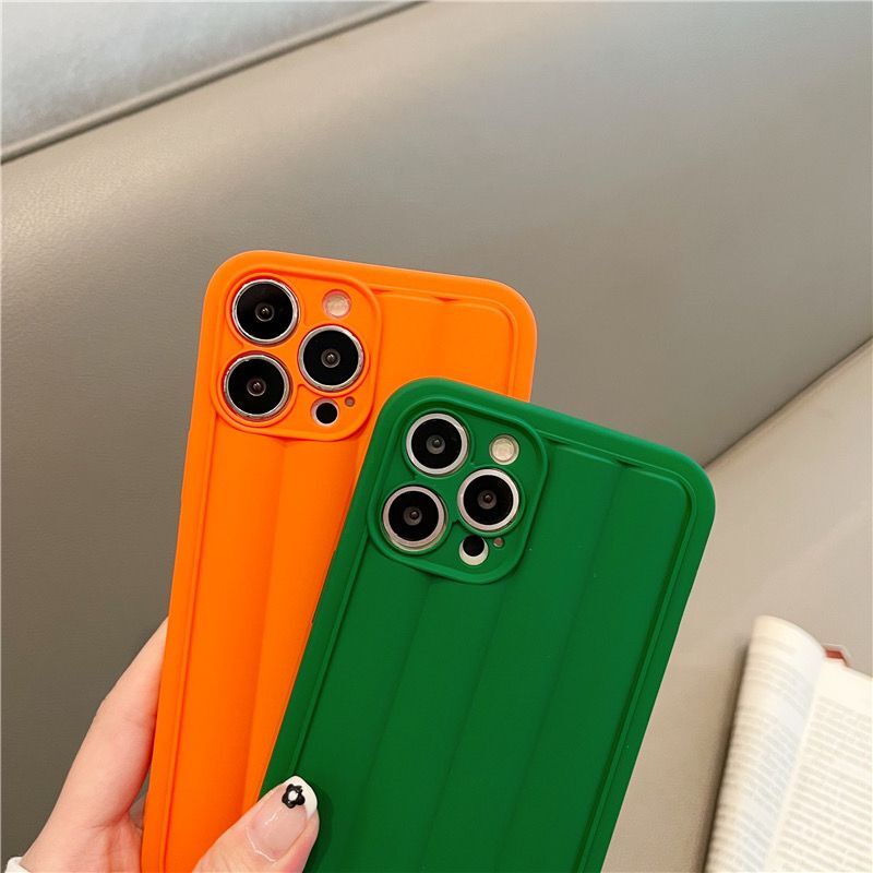 Ốp Điện Thoại tpu Mềm Màu Cam / Xanh Lá Gắn Nhẫn Đỡ Cho Iphone 14PROMAX 12 pro max 11 pro max xs max xr x 7 8 plus 13promax