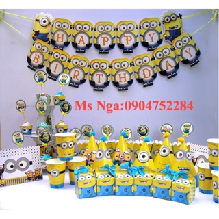 Bộ trang trí sinh nhật Minion vàng