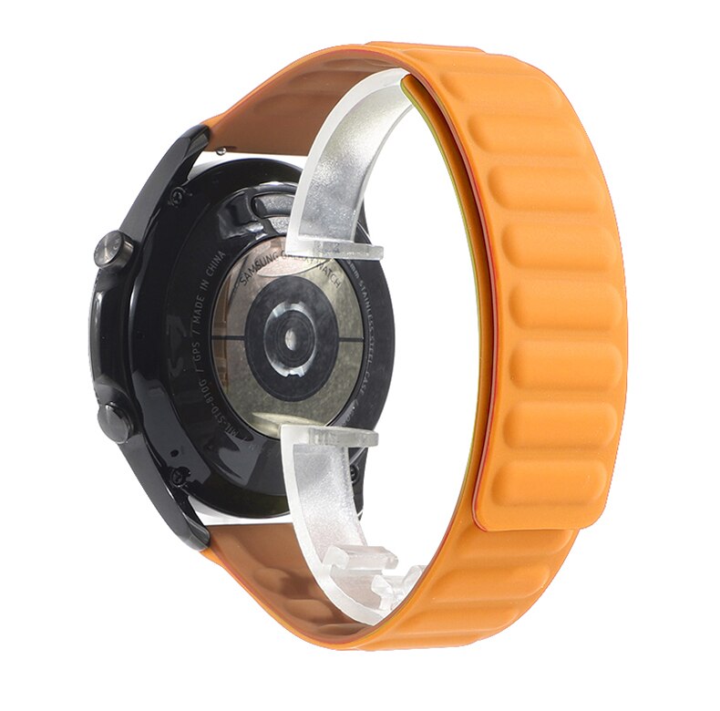 Dây silicone khóa nam châm thích hợp cho đồng hồ thông minh HUAWEI SAMSUNG Galaxy Watch 3 46mm 42mm Active 2 20mm 3